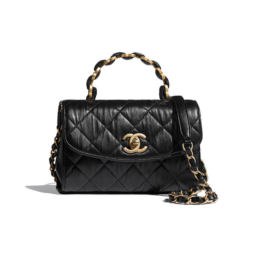 Ch**el mini flap bag with top handle