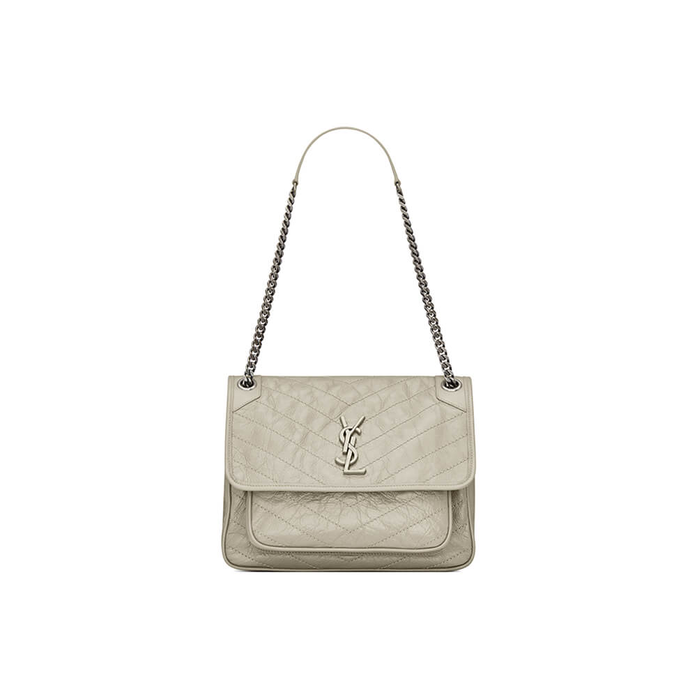 Sa1nt Lau*nt niki medium in crinkled vintage leather