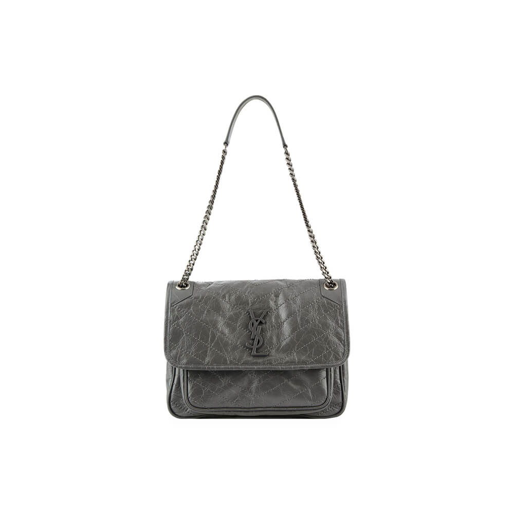 Sa1nt Lau*nt niki medium in crinkled vintage leather