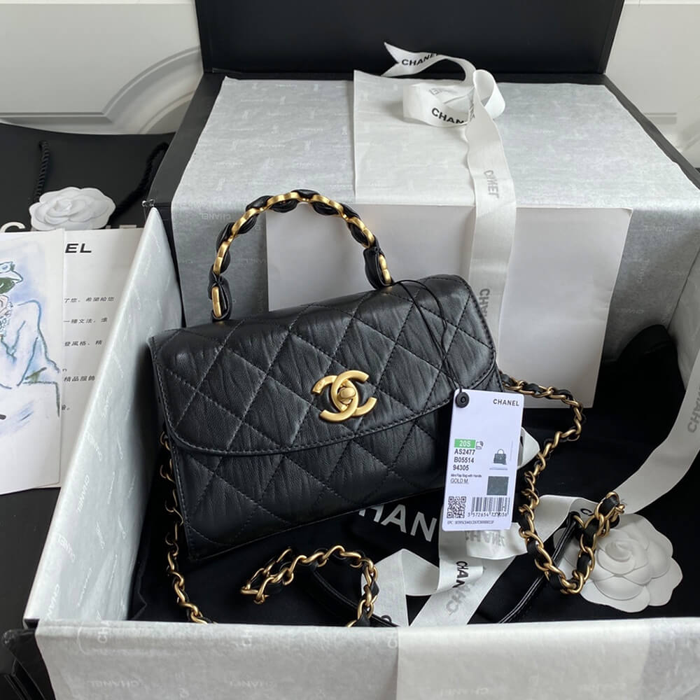 Ch**el mini flap bag with top handle