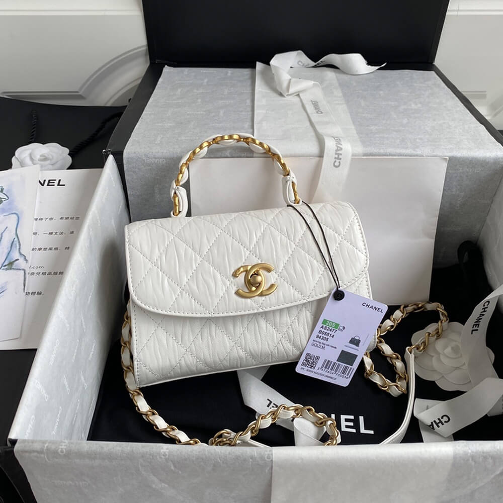 Ch**el mini flap bag with top handle