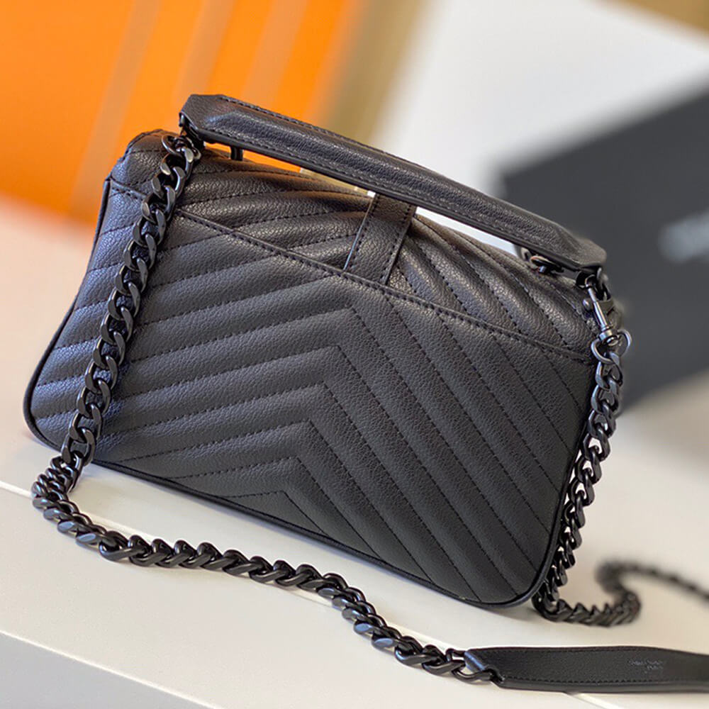 Sa1nt Lau*nt college quilted-leather satchel bag