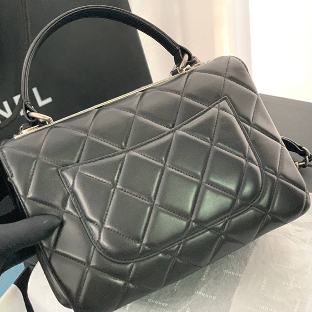 Ch**el flap bag with top handle
