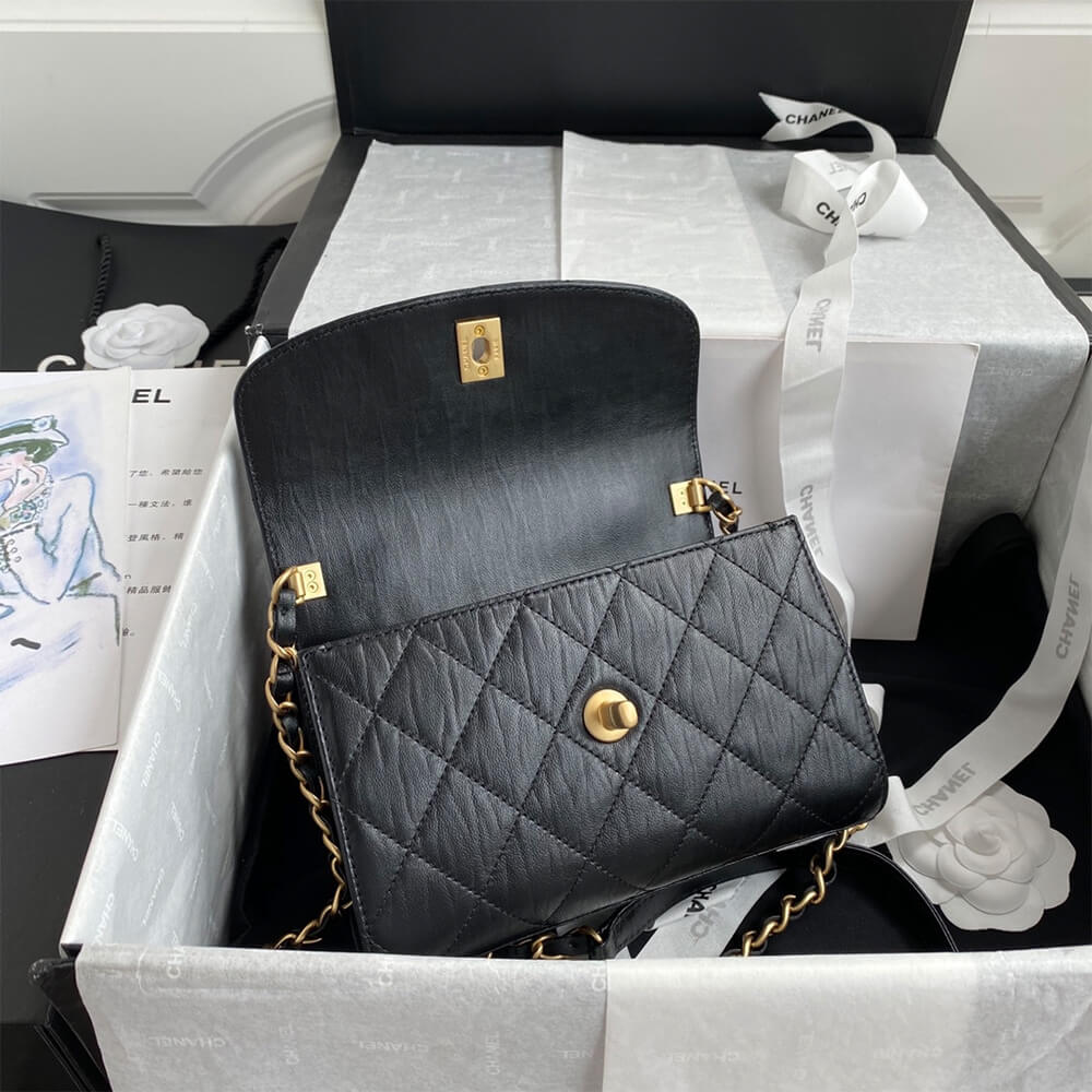 Ch**el mini flap bag with top handle