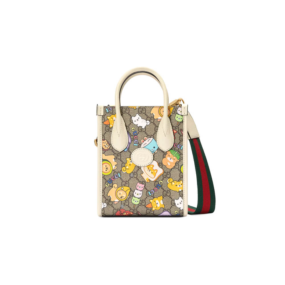G*u*i animal print mini tote bag