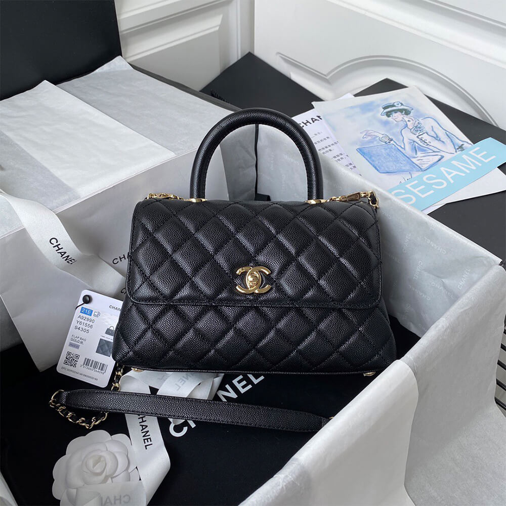 Ch**el coco handle bag small