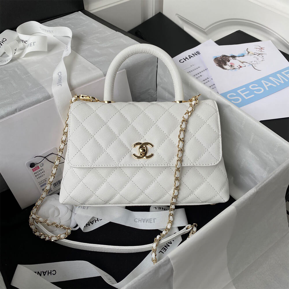 Ch**el coco handle bag small