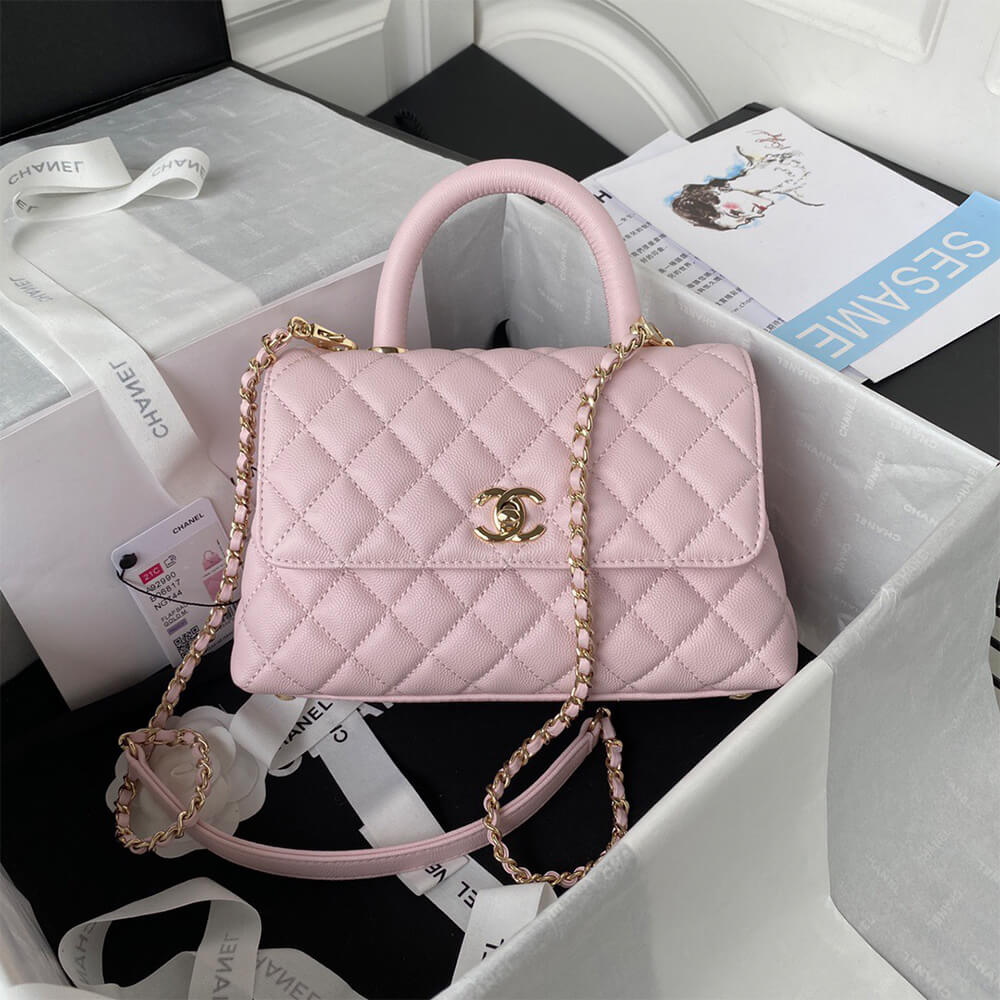 Ch**el coco handle bag small