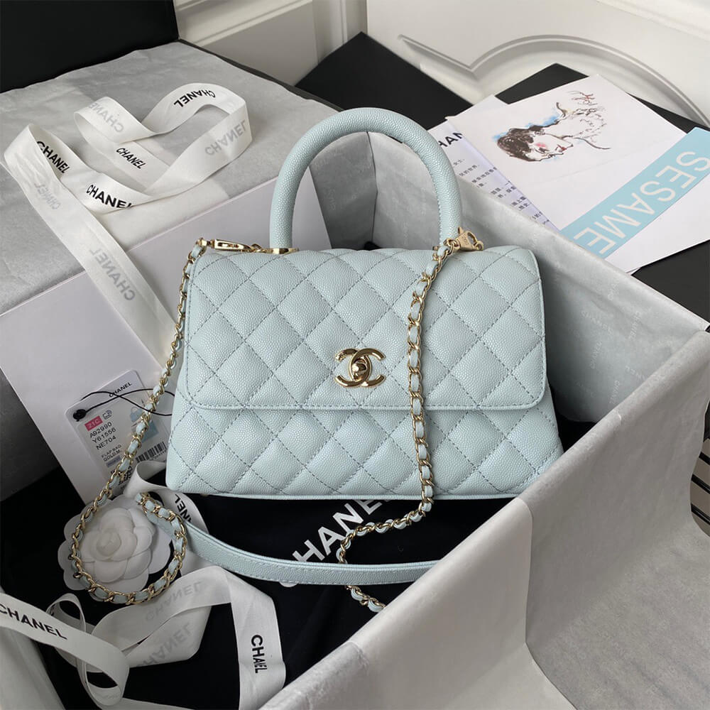 Ch**el coco handle bag small