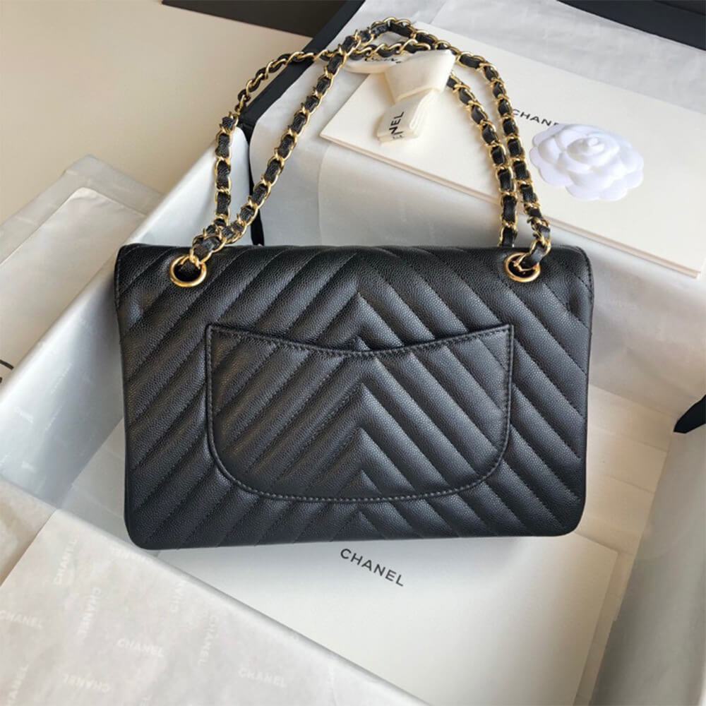 Ch**el classic chevron medium flap