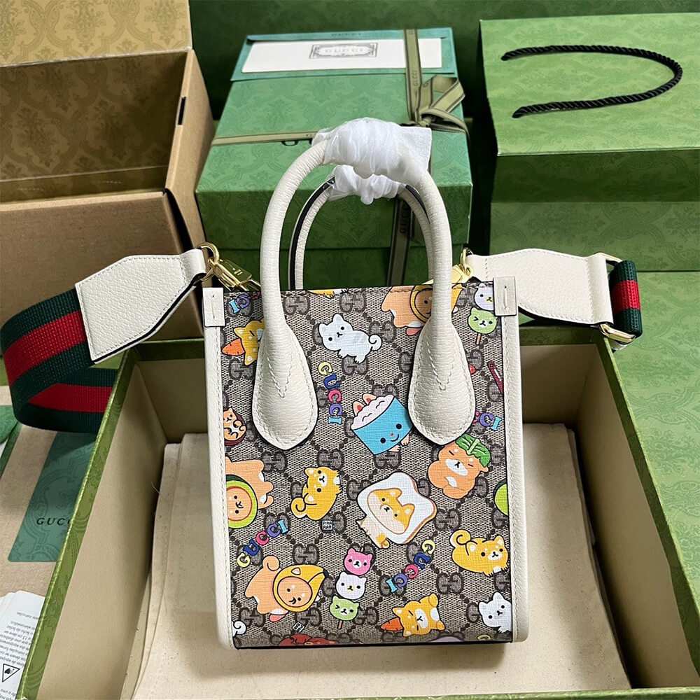 G*u*i animal print mini tote bag