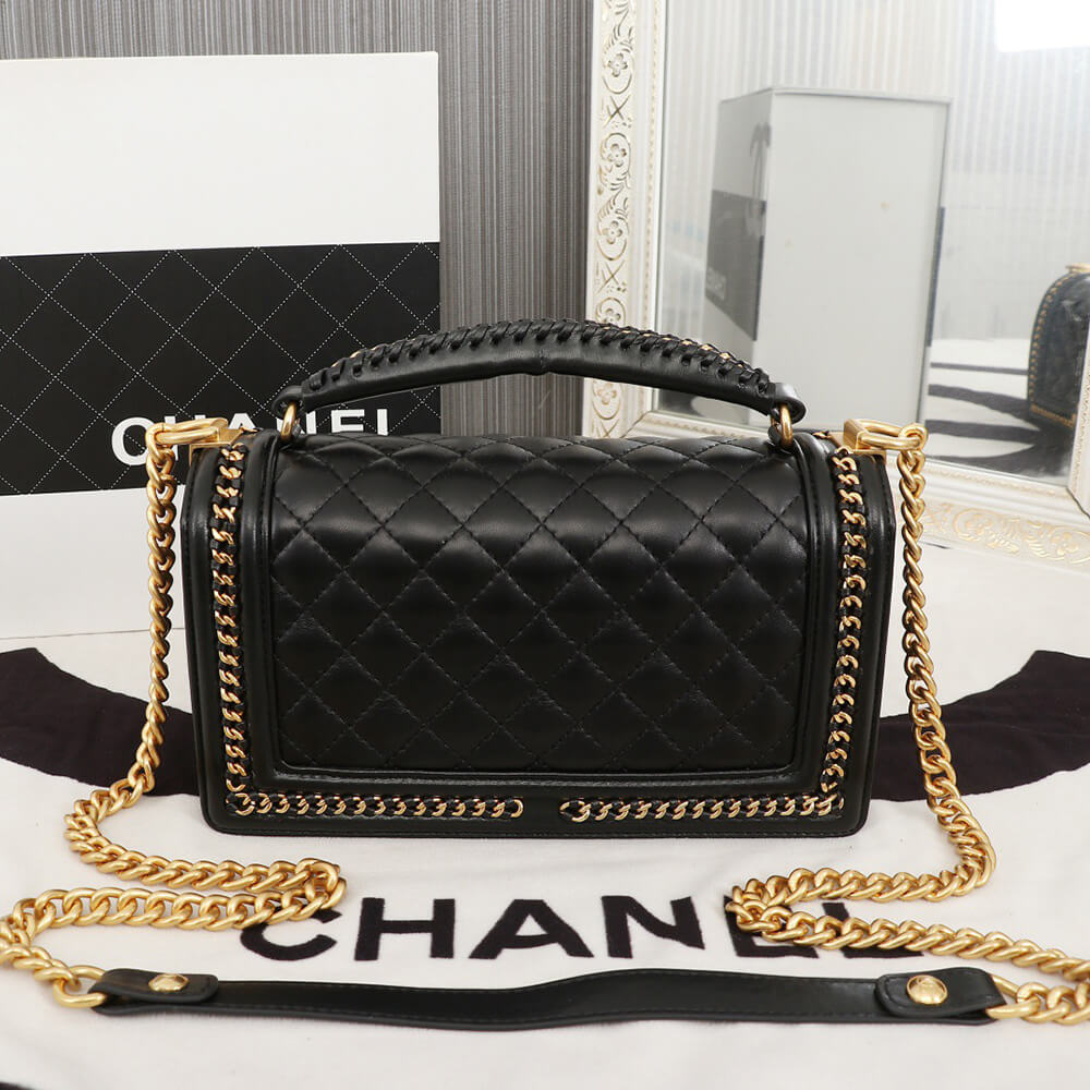 Ch**el top handle boy handbag