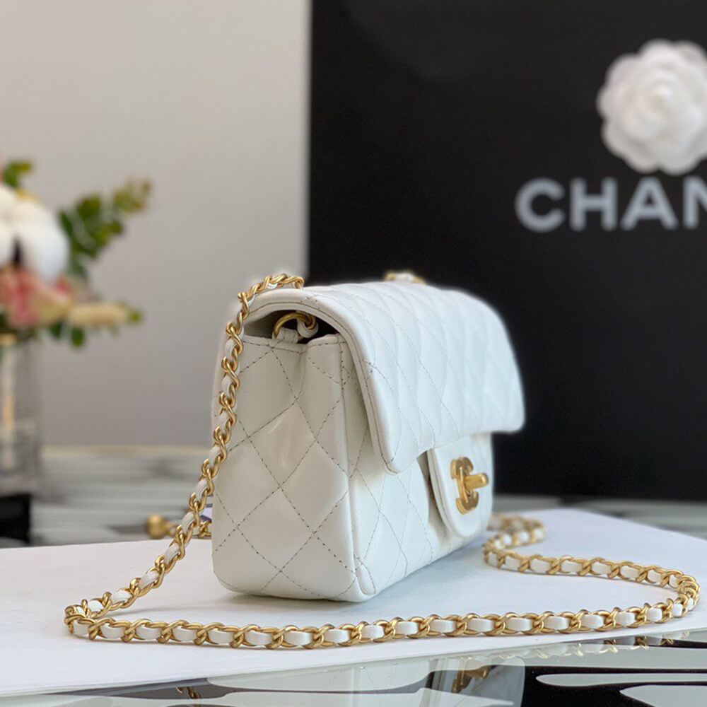 Ch**el pearl crush mini rectangular flap bag