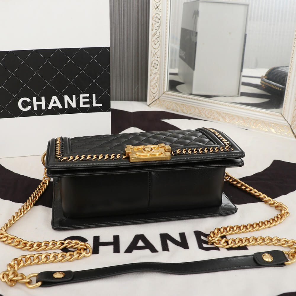 Ch**el top handle boy handbag