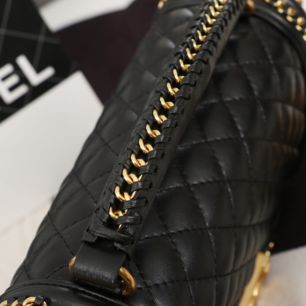 Ch**el top handle boy handbag