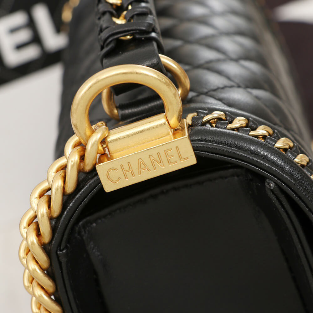 Ch**el top handle boy handbag
