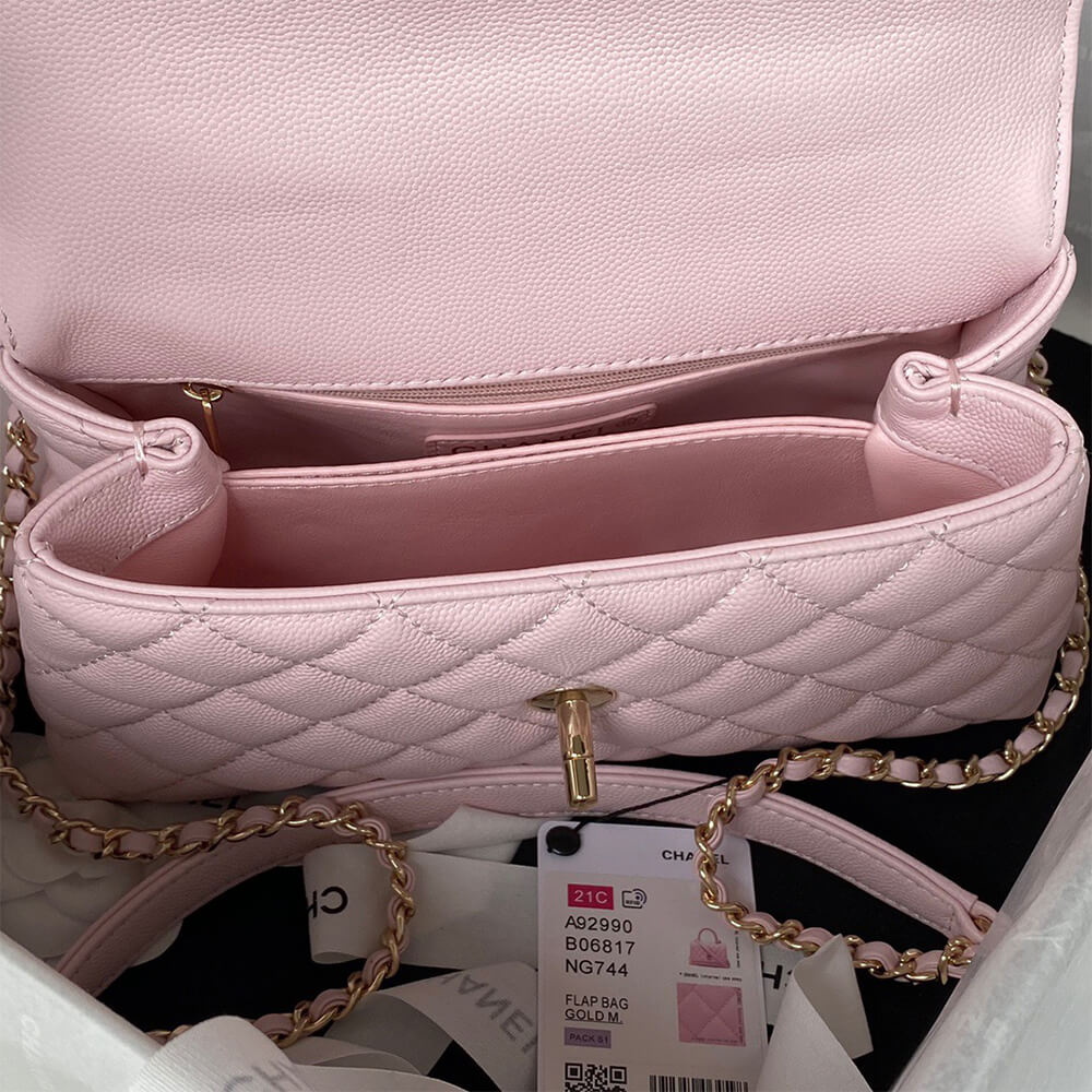 Ch**el coco handle bag small