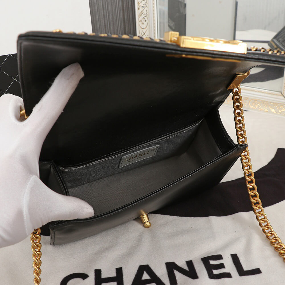 Ch**el top handle boy handbag