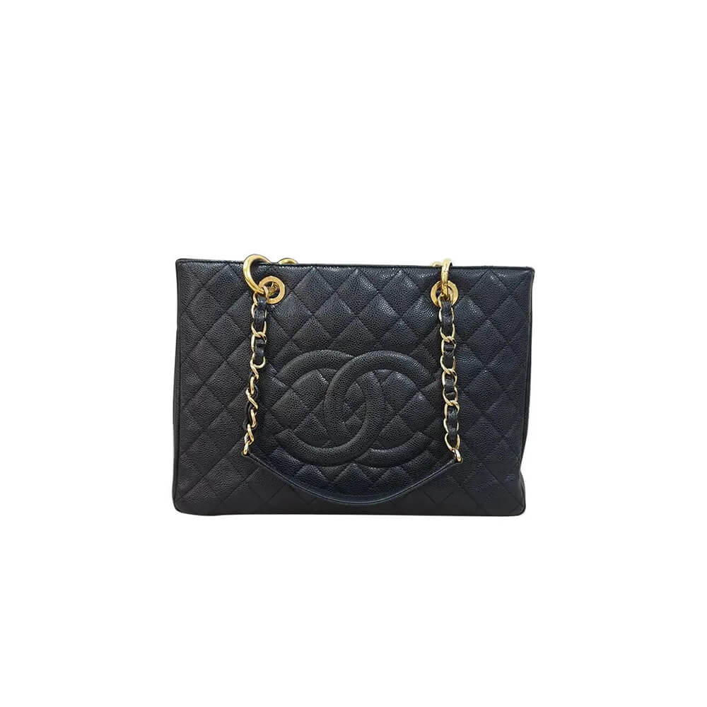 Ch**el gst grand shopping tote black caviar