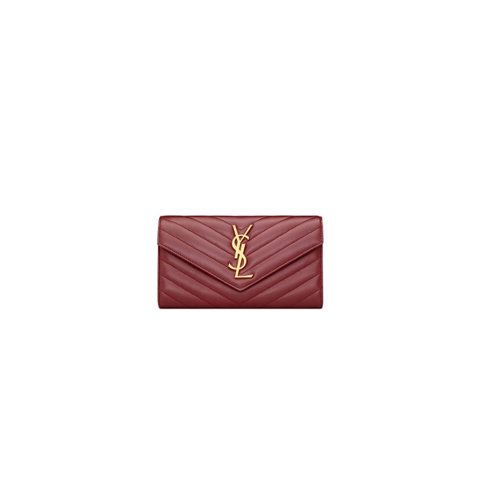 Y51 cassandre matelassÉ large flap wallet in grain de poudre leather