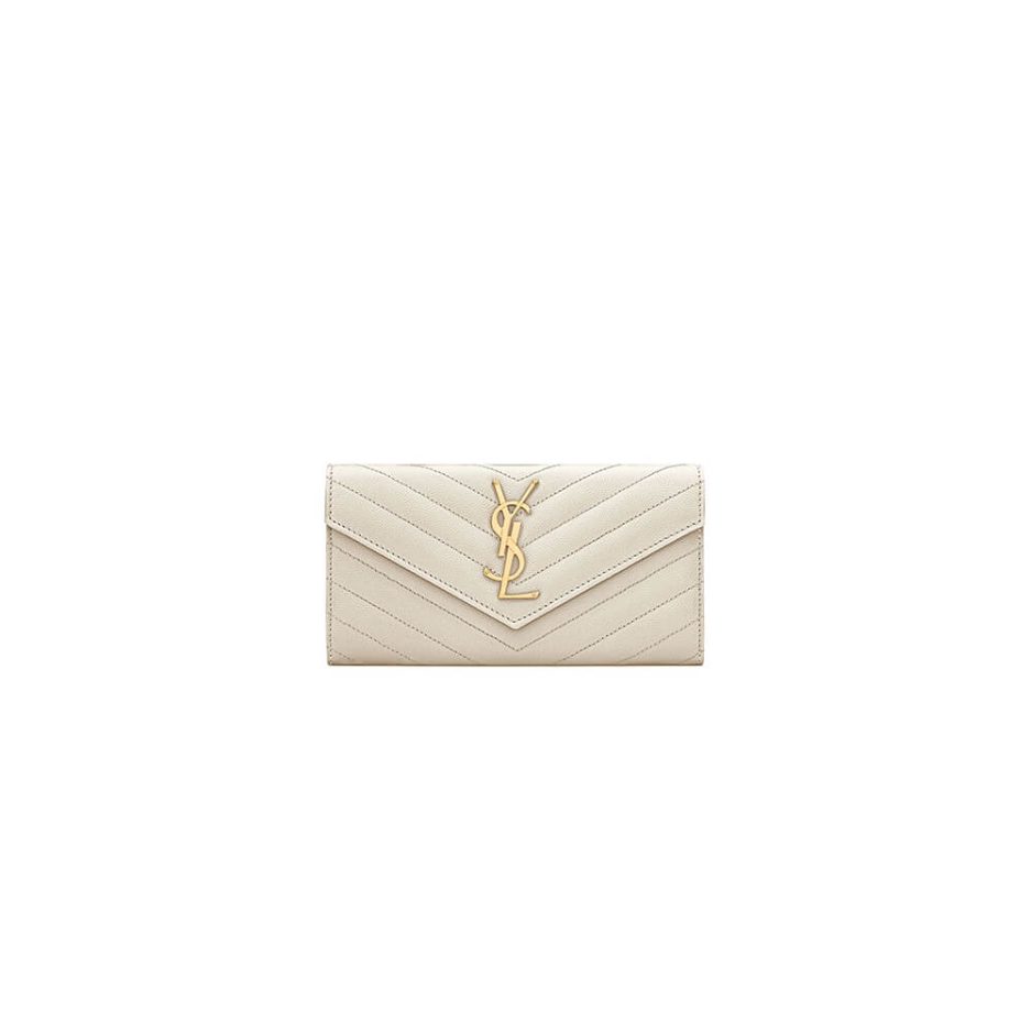 Y51 cassandre matelassÉ large flap wallet in grain de poudre leather