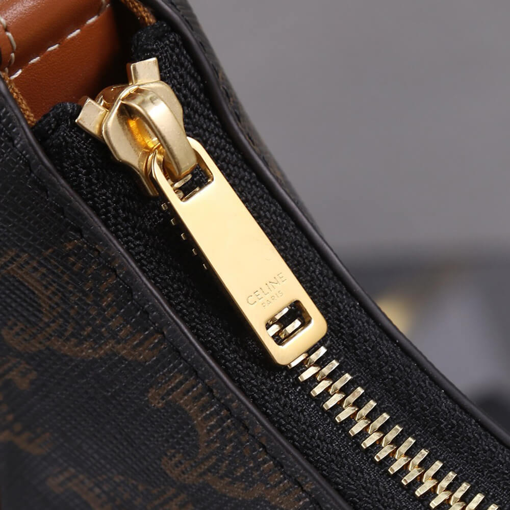 Ce1i*e medium ava triomphe bag in triomphe canvas and calfskin