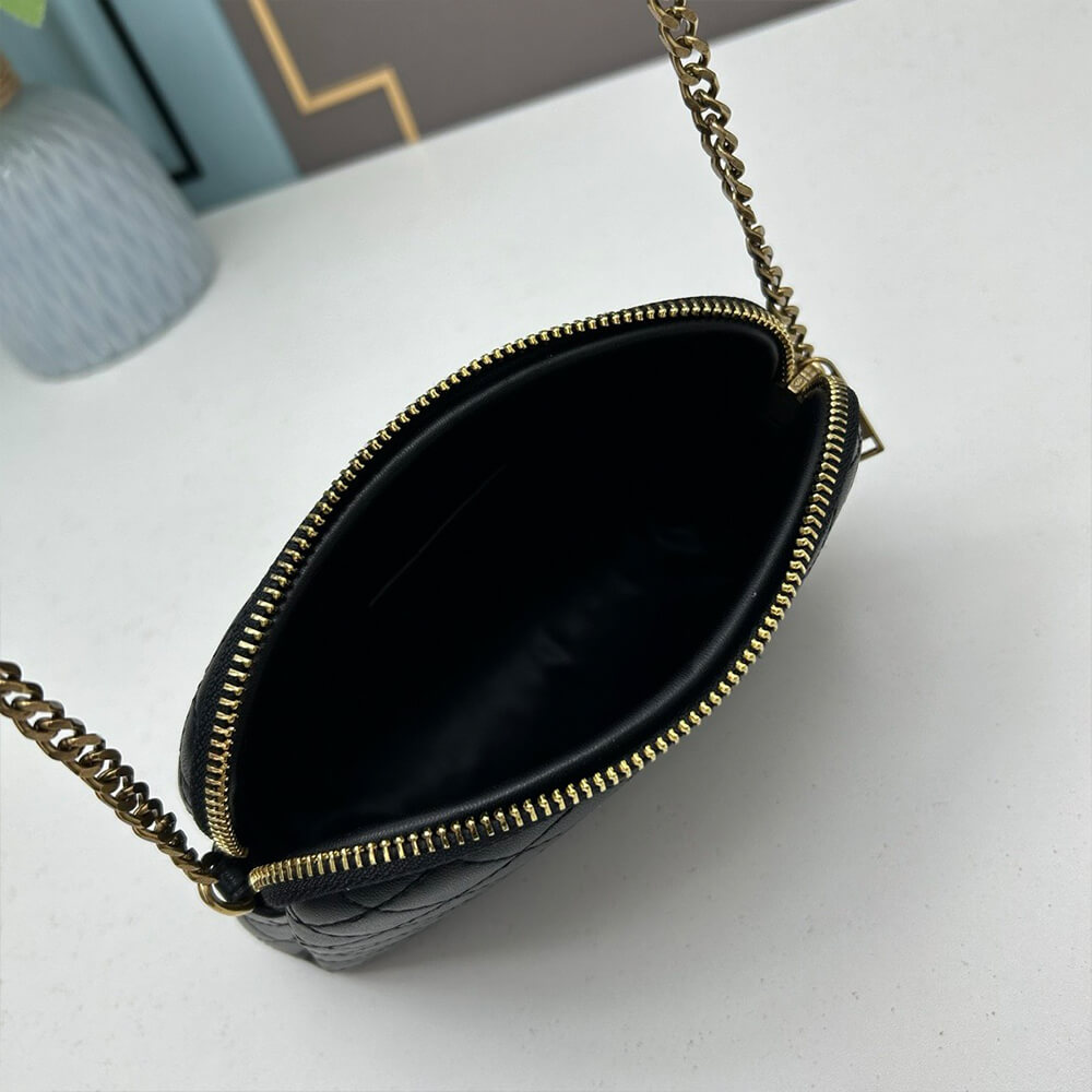 Y51 gaby zipped pouch in quilted lambskin