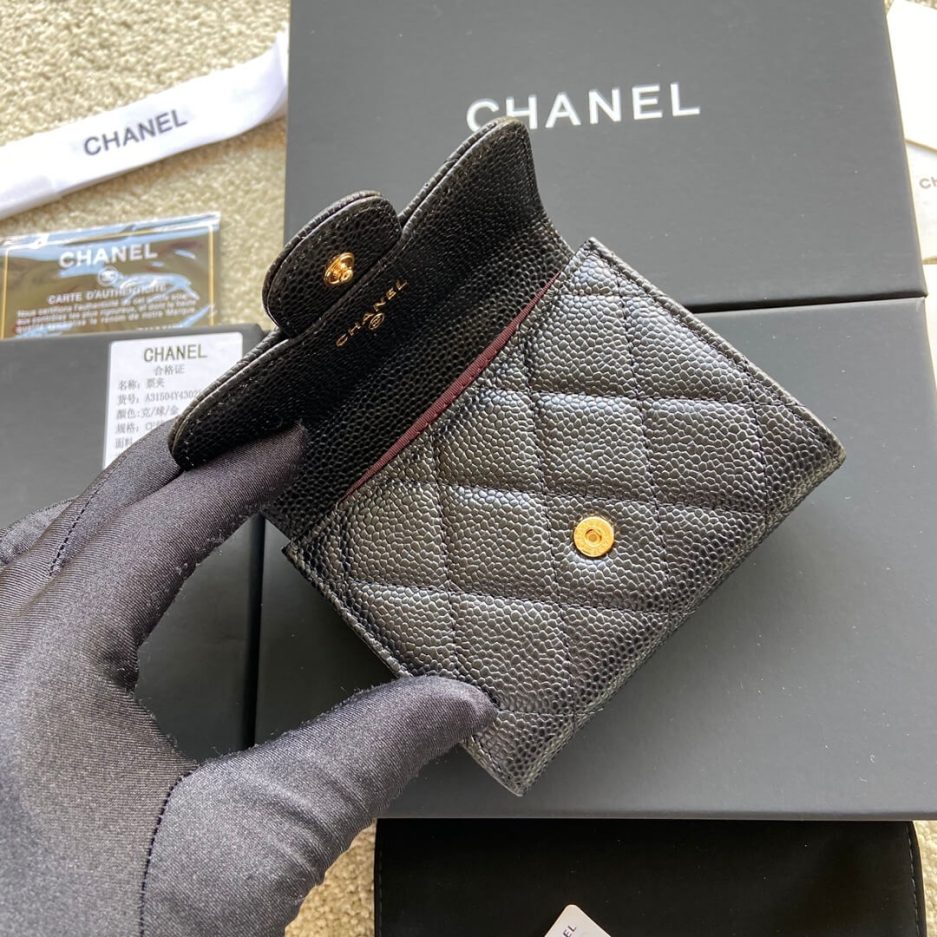 Ch**el classic small flap wallet